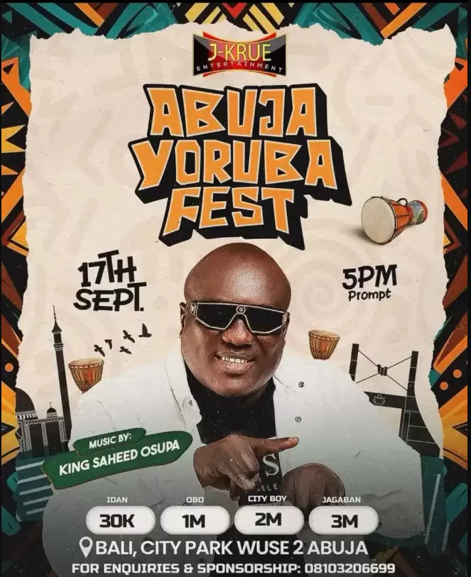 ABUJA YORUBA FEST 2.0 – J-KRUE ENTERTAINMENT