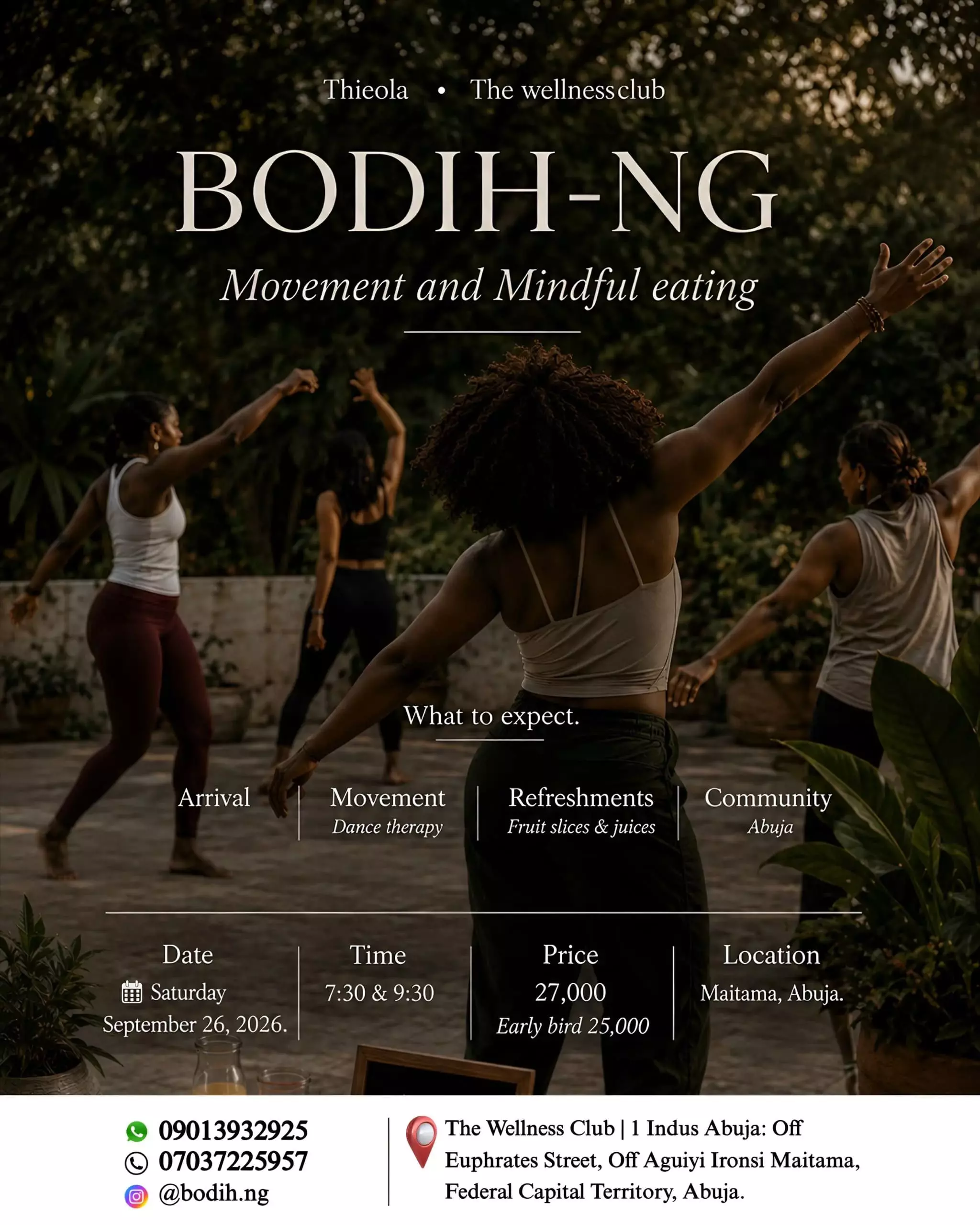 MOVEMENT AND MINDFUL EATING WORKSHOP — THIEOLA X THE WELLNESS CLUB