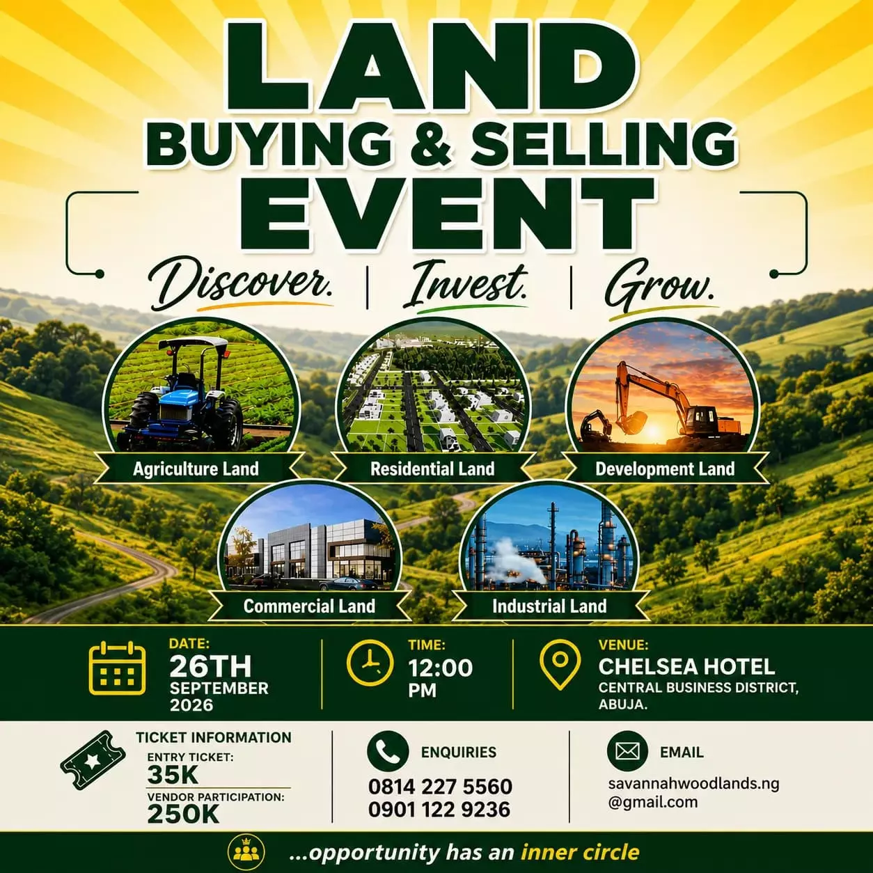 SAVANNAH WOODLANDS LAND BUYING & SELLING EVENT 2026