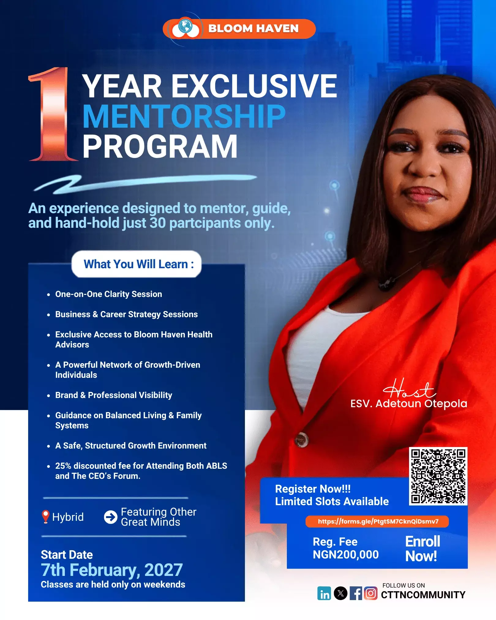 BLOOM HAVEN 1-YEAR EXCLUSIVE MENTORSHIP PROGRAM
