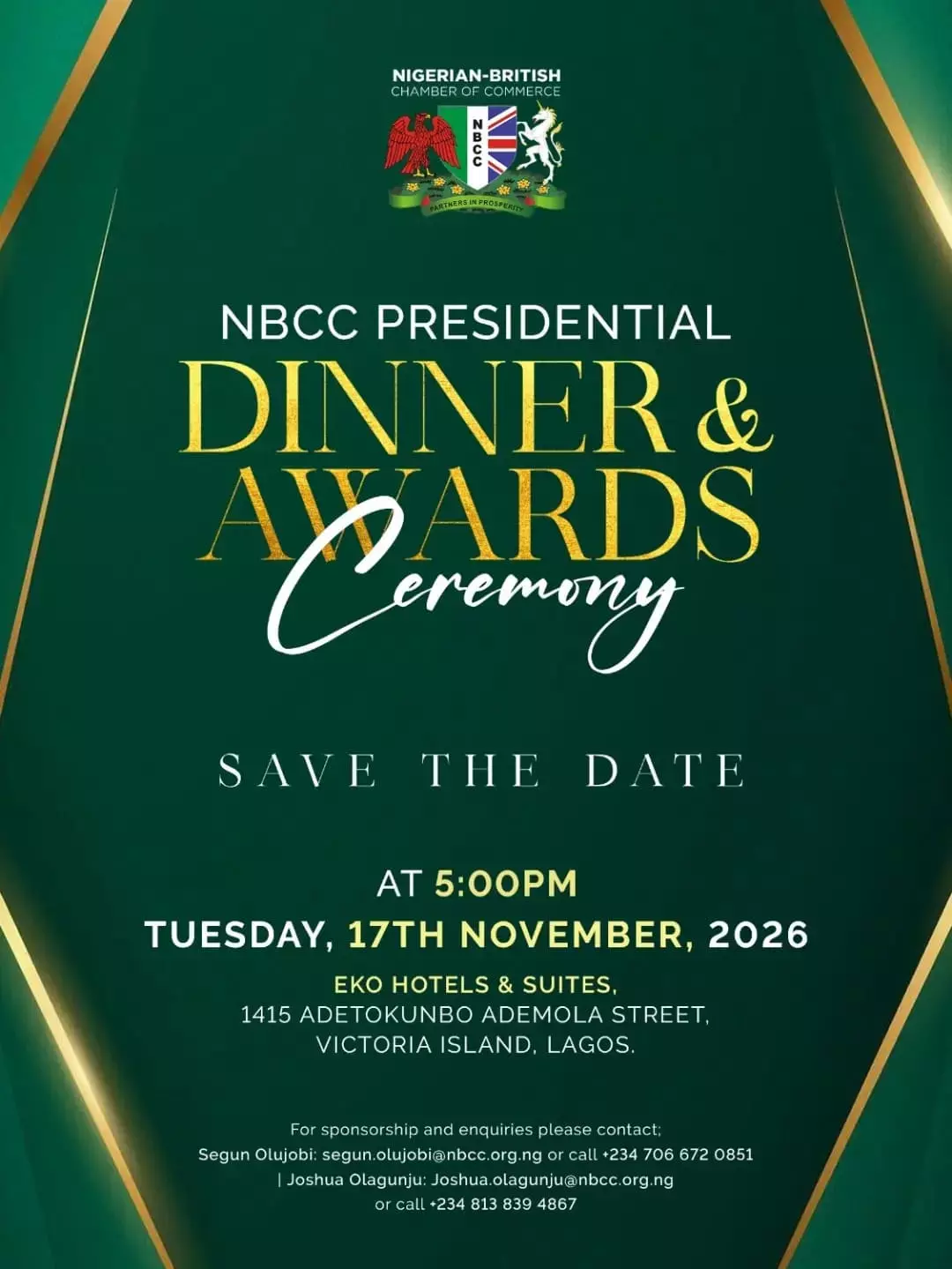 NBCC PRESIDENTIAL DINNER & AWARDS CEREMONY 2026