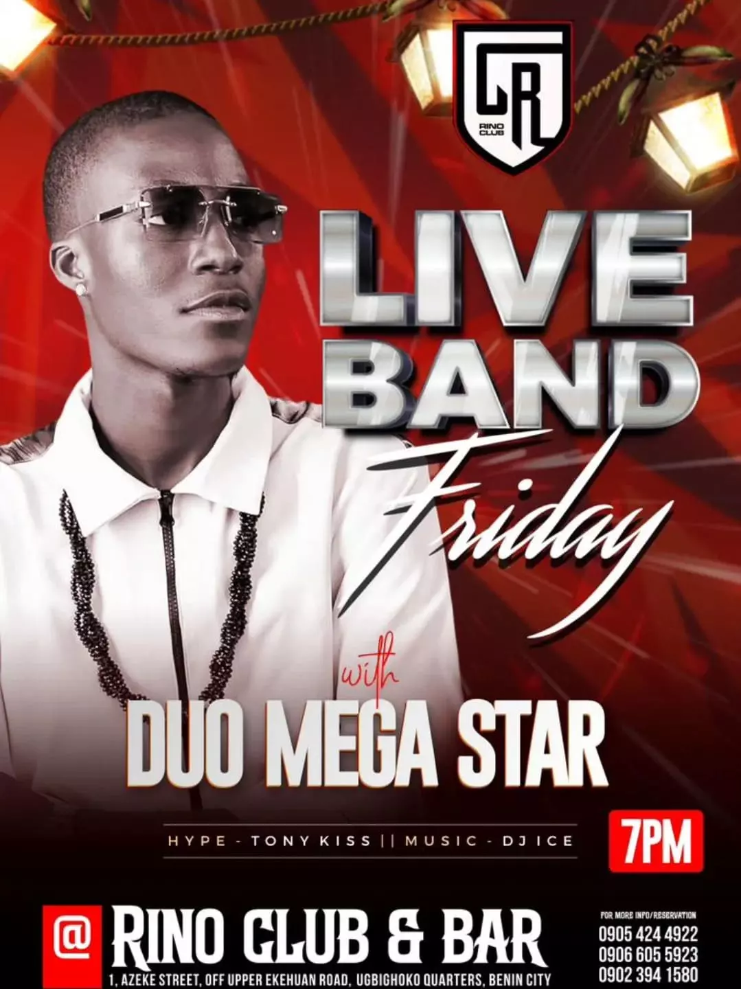 RINO CLUB LIVE BAND FRIDAY WITH DUO MEGA STAR