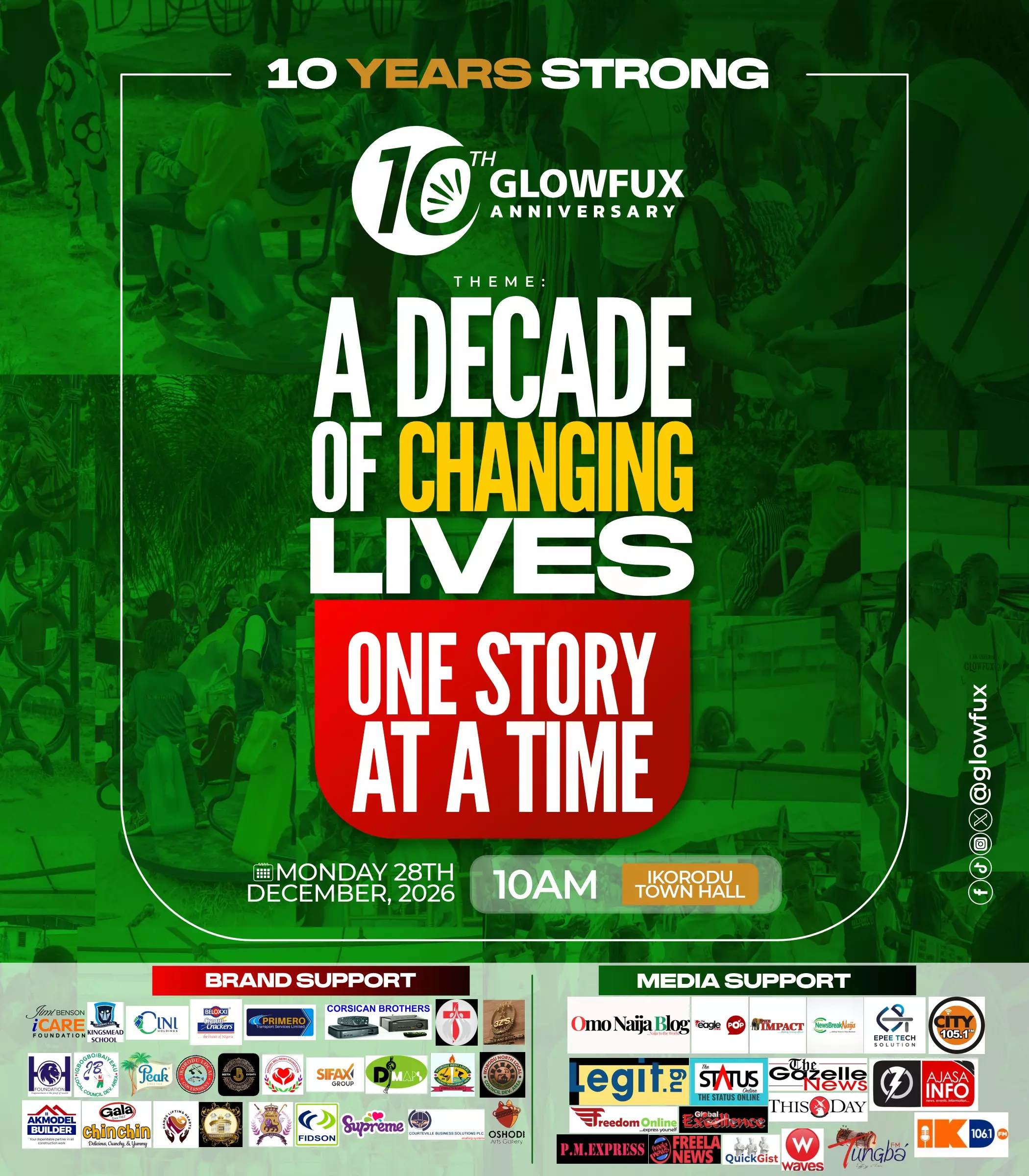 GLOWFUX @ 10, A DECADE OF CHANGING LIVES, ONE STORY AT A TIME