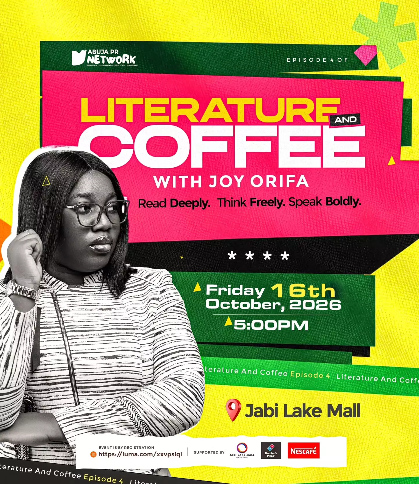 LITERATURE AND COFFEE WITH JOY ORIFA