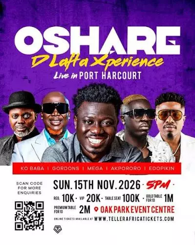OSHARE D LAFTA XPERIENCE LIVE IN PORT HARCOURT