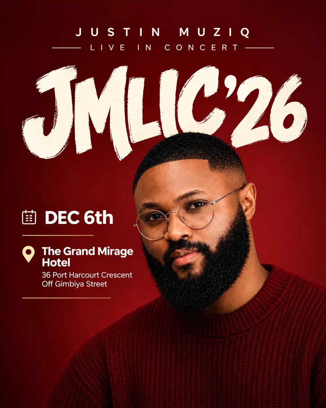 JUSTIN MUZIQ LIVE IN CONCERT (JMLC ’26)